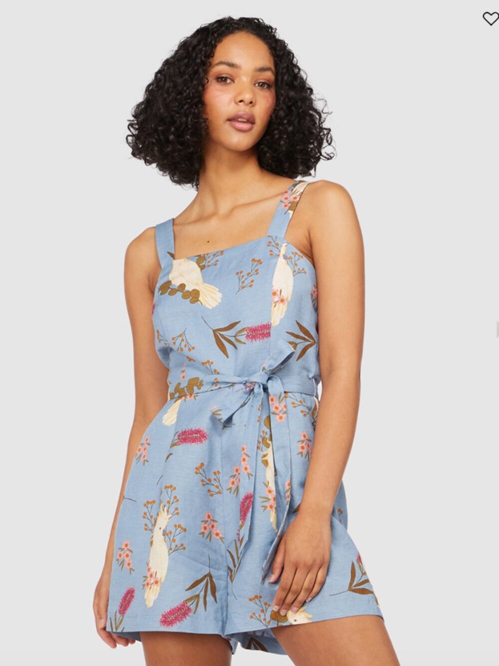 Princess Highway Blue Cockatoo Playsuit